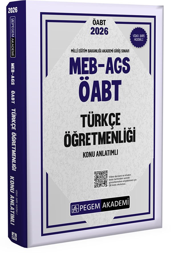 2026 MEB AGS ÖABT Türkçe Öğretmenliği Konu Anlatımlı Pegem Yayınları