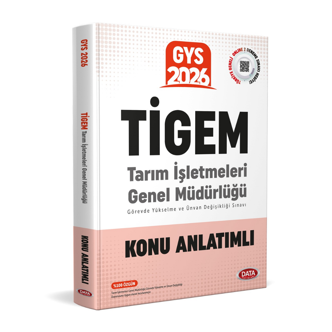 Tarım İşletmeleri Genel Müdürlüğü TİGEM GYS Konu Anlatımlı Data Yayınları