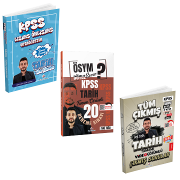 Dizgi Kitap 2026 KPSS Tarih Tamamı Çözümlü Soru Bankası & ÖSYM Böyle Sorar KPSS Tarih 20 Deneme & KPSS Tarih Çıkmış Sorular Zeki Tuğa Seti