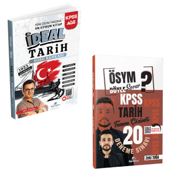 Dizgi Kitap 2026 KPSS MEB AGS İdeal Tarih Soru Bankası & ÖSYM Böyle Sorar KPSS Tarih 20 Deneme Seti