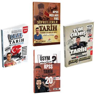 Dizgi Kitap 2026 KPSS Şifrelerle Tarih Ders Notları & İdeal Tarih Soru Bankası & ÖSYM Böyle Sorar KPSS Tarih 20 Deneme & KPSS Tarih Çıkmış Sorular Seti