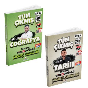 Dizgi Kitap 2026 Coğrafya ve Tarih Tüm Sınavlar Tamamı Video Çözümlü Çıkmış Sorular Seti Enes Eker Zeki Tuğa
