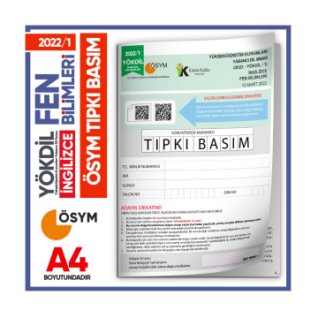 2022/1 YÖKDİL İngilizce FEN BİLİMLERİ ÖSYM Çıkmış Soru Tıpkı Basım Deneme Kitapçığı Türkiye Geneli İnformal Yayınları