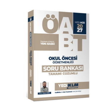 Yediiklim Yayınları 2027 MEB-AGS ÖABT Okul Öncesi Öğretmenliği Tamamı Çözümlü Soru Bankası Hasan Sanlı