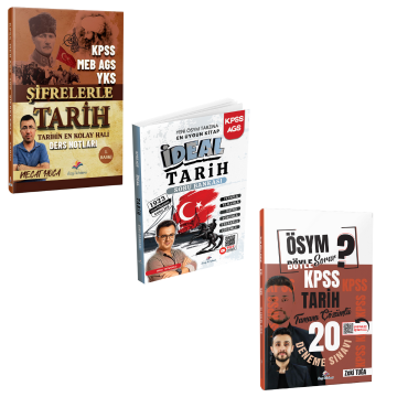 Dizgi Kitap 2026 KPSS Şifrelerle Tarih Ders Notları & İdeal Tarih Soru Bankası & ÖSYM Böyle Sorar KPSS Tarih 20 Deneme Seti