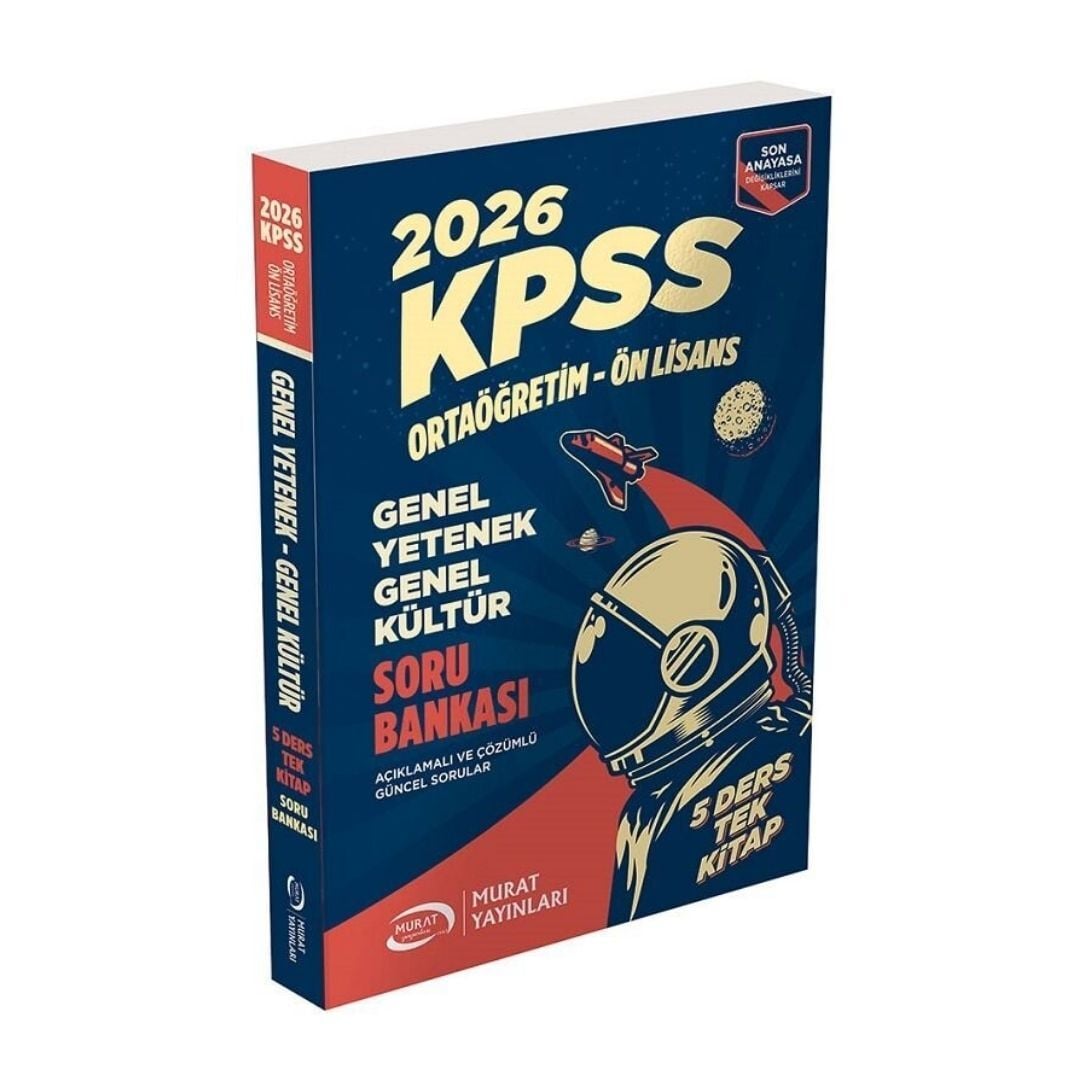 2026 KPSS Lise Ortaöğretim Ön Lisans Soru Bankası 5 Ders Tek Kitap Çözümlü Murat Yayınları