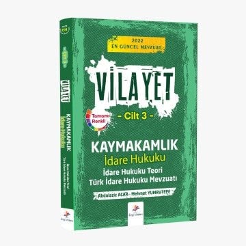 Dizgi Kitap 2022 Vilayet İdare Hukuku Teori Ve İlgili Mevzuatlar