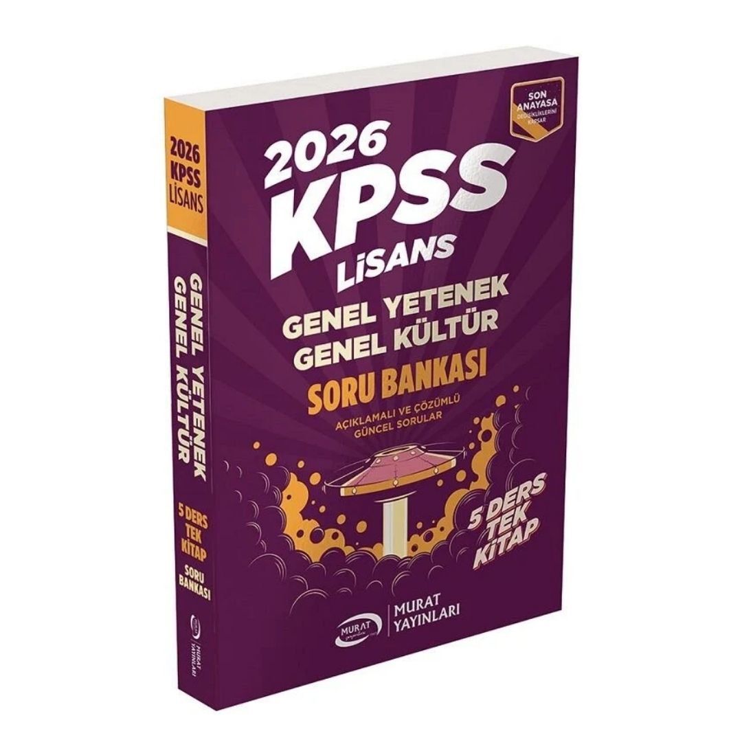 2026 KPSS Lisans Genel Yetenek Genel Kültür Soru Bankası Tek Kitap Çözümlü Tek Kİtap Murat Yayınları