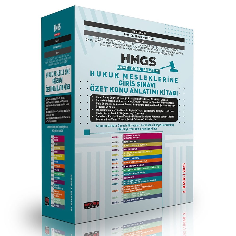 HMGS Kampı Hukuk Mesleklerine Giriş Sınavı Özet Konu Anlatım Kitabı 2025 Savaş Yayınları