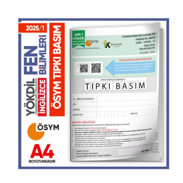 2025/1 YÖKDİL İngilizce FEN BİLİMLERİ ÖSYM Çıkmış Soru Tıpkı Basım Deneme Kitapçığı Türkiye Geneli İnformal Yayınları