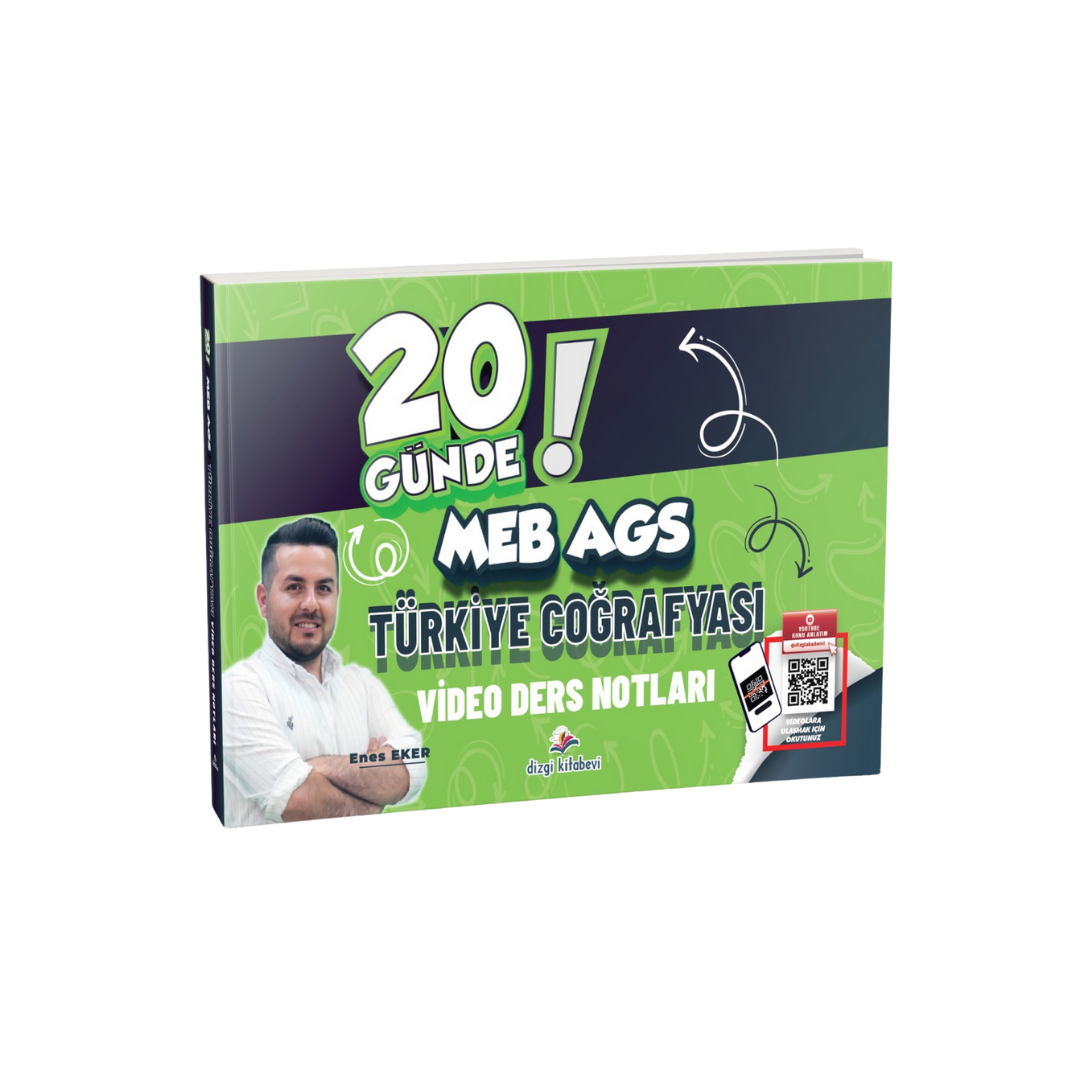 Dizgi Kitap 2026 MEB AGS 20 Günde Türkiye Coğrafyası Video Ders Notları Enes Eker