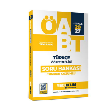 Yediiklim Yayınları 2027 MEB AGS ÖABT Türkçe Öğretmenliği Tamamı Çözümlü Soru Bankası