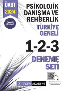 2024 KPSS ÖABT Psikolojik Danışma ve Rehberlik Tamamı Çözümlü Türkiye Geneli 1-2-3 (3'lü Deneme Seti) İADESİZ