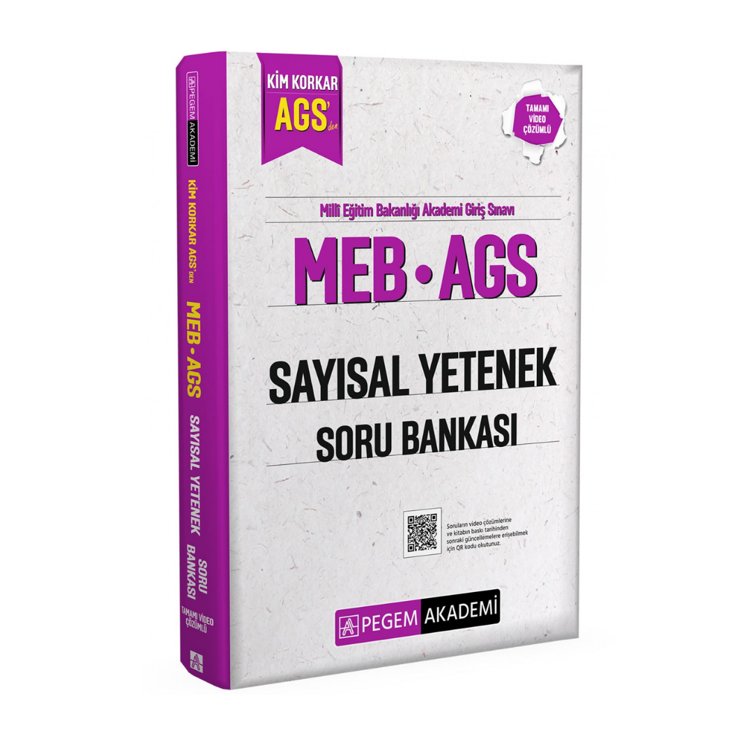 MEB AGS Kim Korkar Sayısal Yetenek Soru Bankası Tamamı Çözümlü Pegem Akademi