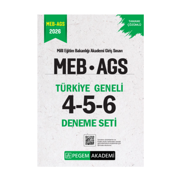 Pegem Yayınları 2026 MEB-AGS Tamamı Çözümlü Türkiye Geneli 4-5-6 (3'lü Deneme Seti)