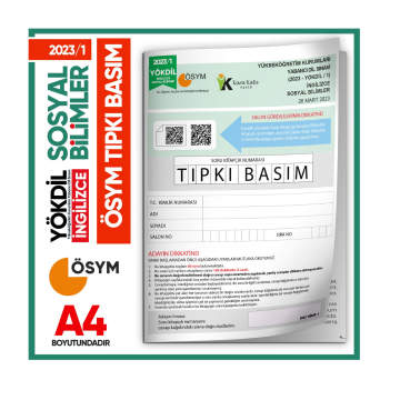 2023/1 YÖKDİL İngilizce SOSYAL BİLİMLER ÖSYM Çıkmış Soru Tıpkı Basım Deneme Kitapçığı Türkiye Geneli İnformal Yayınları