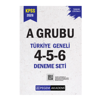 Pegem Yayınları 2026 KPSS A Grubu Tamamı Çözümlü Türkiye Geneli 4-5-6 (3'lü Deneme Seti)