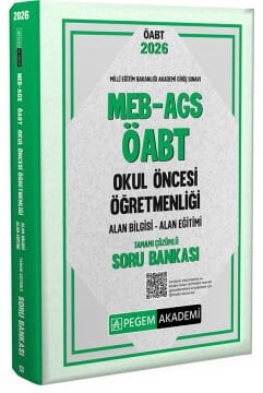 2026 MEB AGS ÖABT Okul Öncesi Öğretmenliği Alan Bilgisi - Alan Eğitimi Tamamı Çözümlü Soru Bankası Pegem Akademi