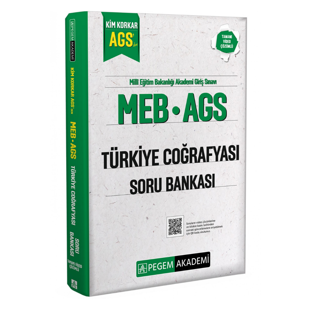 MEB AGS Kim Korkar Türkiye Coğrafyası Soru Bankası Tamamı Çözümlü Pegem Akademi