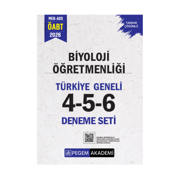 Pegem Yayınları 2026 MEB-AGS ÖABT Biyoloji Öğretmenliği Tamamı Çözümlü Türkiye Geneli 4-5-6 (3'lü Deneme Seti)
