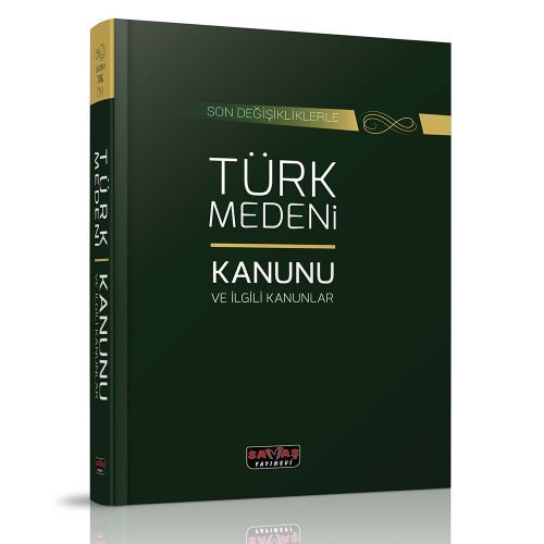 Türk Medeni Kanunu ve İlgili Kanunlar Dikişli Ciltli - Savaş Yayınları Kanun Metinleri Eylül 2021
