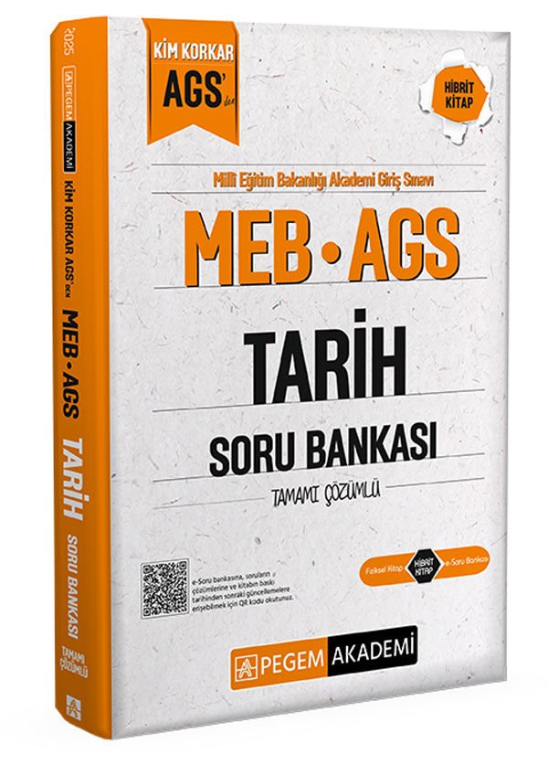 MEB AGS Kim Korkar Tarih Soru Bankası Tamamı Çözümlü Pegem Yayınları