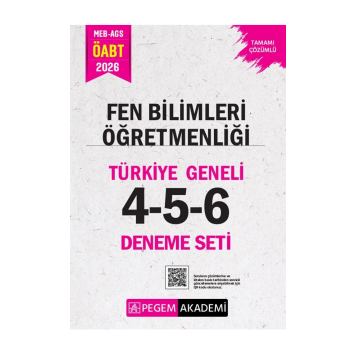 Pegem Yayınları 2026 MEB-AGS ÖABT Fen Bilimleri Öğretmenliği Tamamı Çözümlü Türkiye Geneli 4-5-6 (3'lü Deneme Seti)