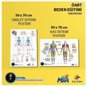 Dizgi Kitap 2026 Altın Gol ÖABT Beden Eğitimi Öğretmenliği İskelet Sistemi & Kas Sistemi Posteri