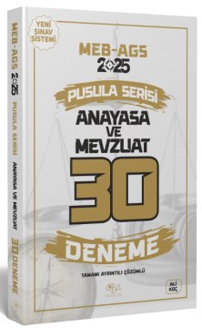 CBA Yayınları 2025 MEB-AGS Anayasa ve Mevzuat 30 Deneme Çözümlü Pusula Serisi - Ali Koç CBA Yayınları