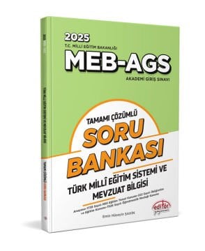 Editör Yayınları MEB - AGS Türk Mili Eğitim Sistemi ve Mevzuat Bilgisi Tamamı Çözümlü Soru Bankası