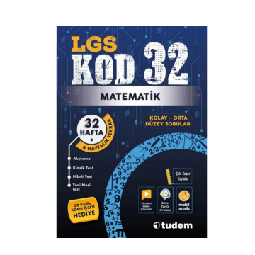 Tudem Yayınları LGS Matematik Kod 32 Tekrar Testleri