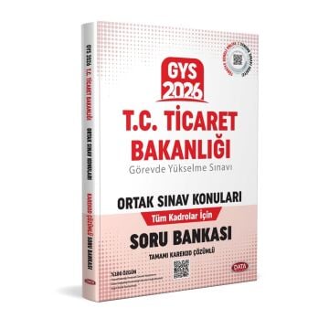 Data Yayınları 2026 Ticaret Bakanlığı GYS Ortak Konular Soru Bankası - Karekod Çözümlü