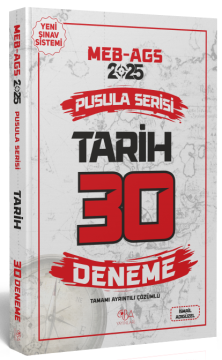 CBA Yayınları 2025 MEB-AGS Tarih 30 Deneme Çözümlü Pusula Serisi - İsmail Adıgüzel CBA Yayınları