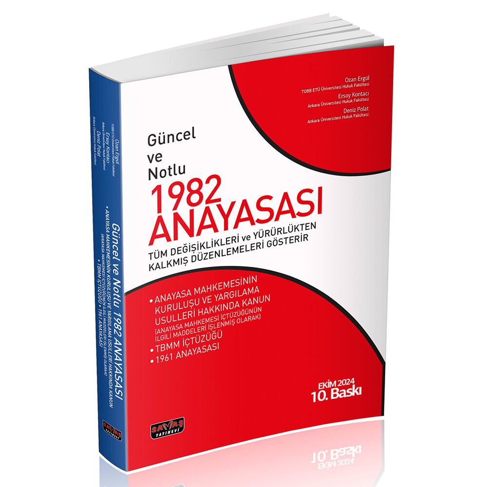 Güncel ve Notlu 1982 Anayasası Savaş Yayınları