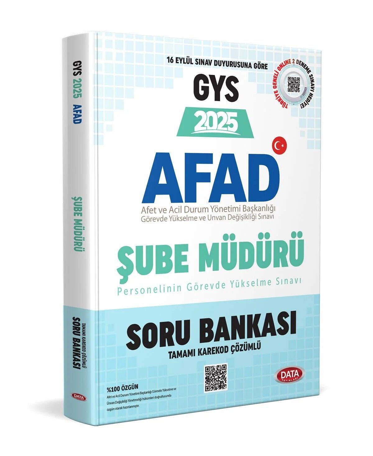 AFAD Şube Müdürü 2025 GYS Soru Bankası - Karekod Çözümlü Data Yayınları