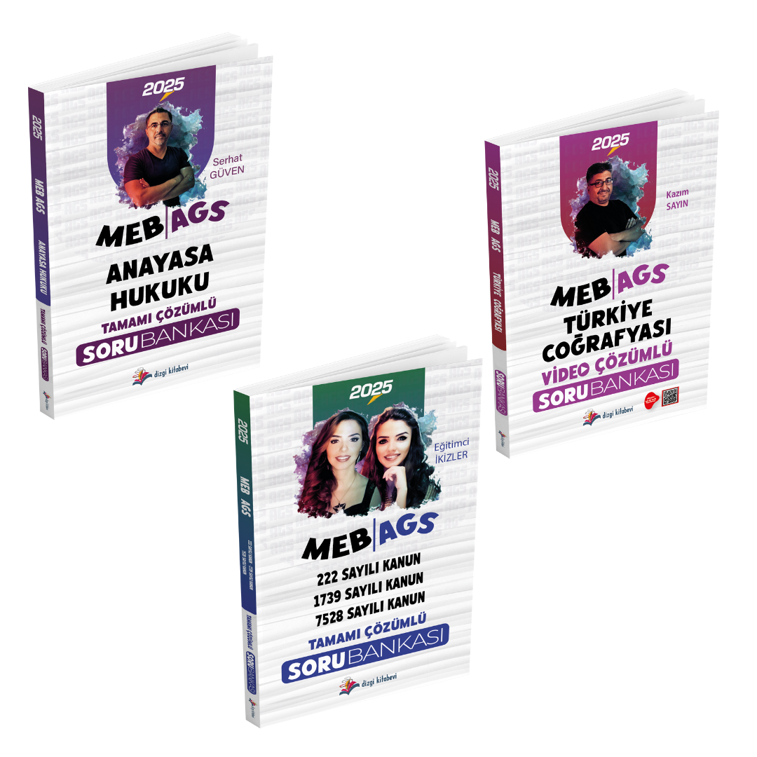 Dizgi Kitap MEB AGS Anayasa Hukuku, Mevzuat ve Coğrafya Soru Bankası Seti