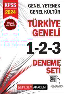 2024 KPSS Genel Yetenek Genel Kültür Türkiye Geneli Tamamı Çözümlü 1-2-3 (3'lü Deneme Seti) İADESİZ