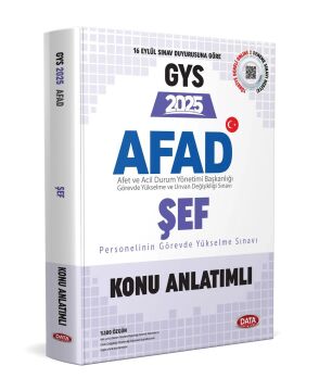 Data Yayınları GYS AFAD Şef Konu Anlatımlı