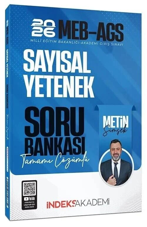 İndeks Akademi 2026 MEB-AGS Sayısal Yetenek Soru Bankası Çözümlü - Metin Şimşek İndeks Akademi Yayıncılık