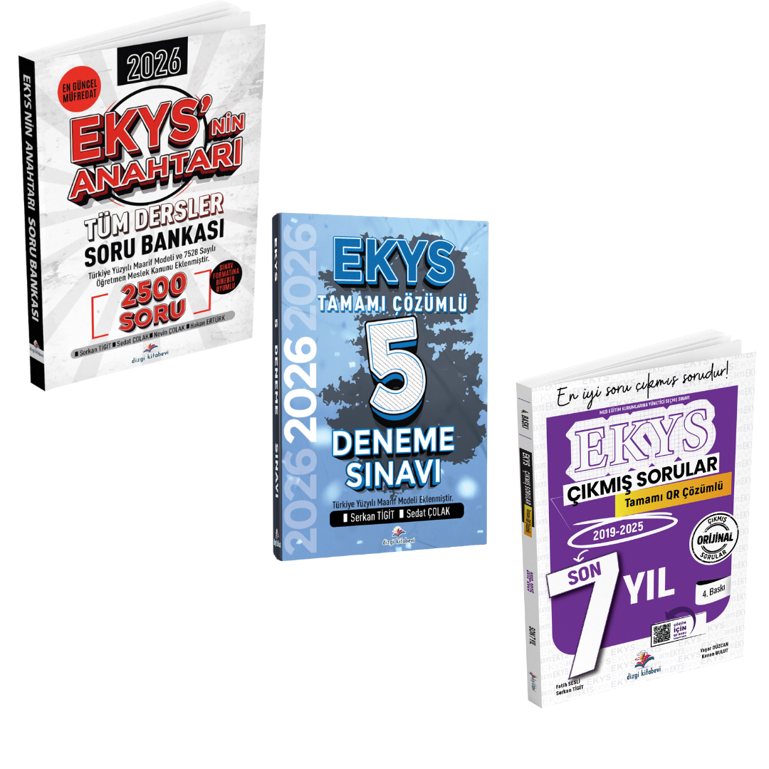 Dizgi Kitap 2026 MEB EKYS Müdür ve Müdür Yardımcılığı Soru Bankası 2500 Soru & MEB EKYS 5 Deneme & MEB EKYS Son 7 Yıl Çıkmış Sorular Seti