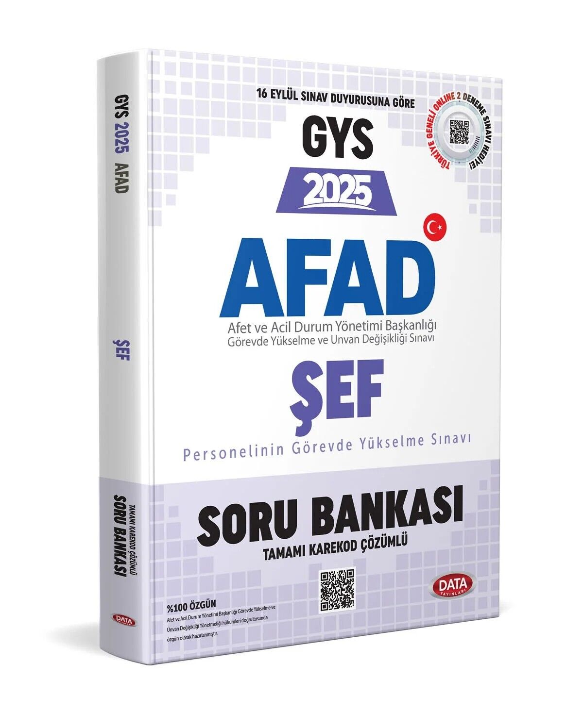 AFAD Şef 2025 GYS Soru Bankası - Karekod Çözümlü Data Yayınları