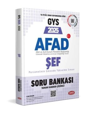 AFAD Şef 2025 GYS Soru Bankası - Karekod Çözümlü Data Yayınları