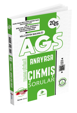 Dizgi Kitap 2025 MEB AGS Anayasa Hukuku Çıkmış Sorular Tamamı PDF Çözümlü Güncellenmiş Genişletilmiş 2. Baskı
