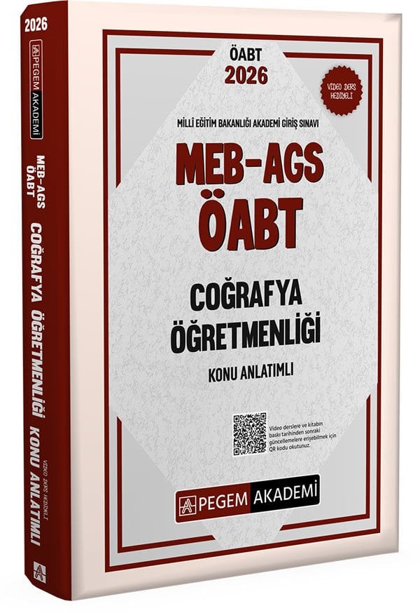 2026 MEB AGS ÖABT Coğrafya Öğretmenliği Konu Anlatımlı Pegem Yayınları
