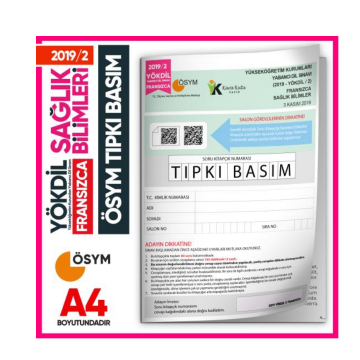 2019/2 YÖKDİL Fransızca Sağlık Bilimleri ÖSYM Çıkmış Soru Tıpkı Basım Deneme Kitapçığı Türkiye Geneli İnformal Yayınları