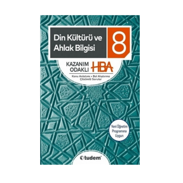 Tudem Yayınları 8. Sınıf Din Kültürü ve Ahlak Bilgisi Kazanım Odaklı HBA