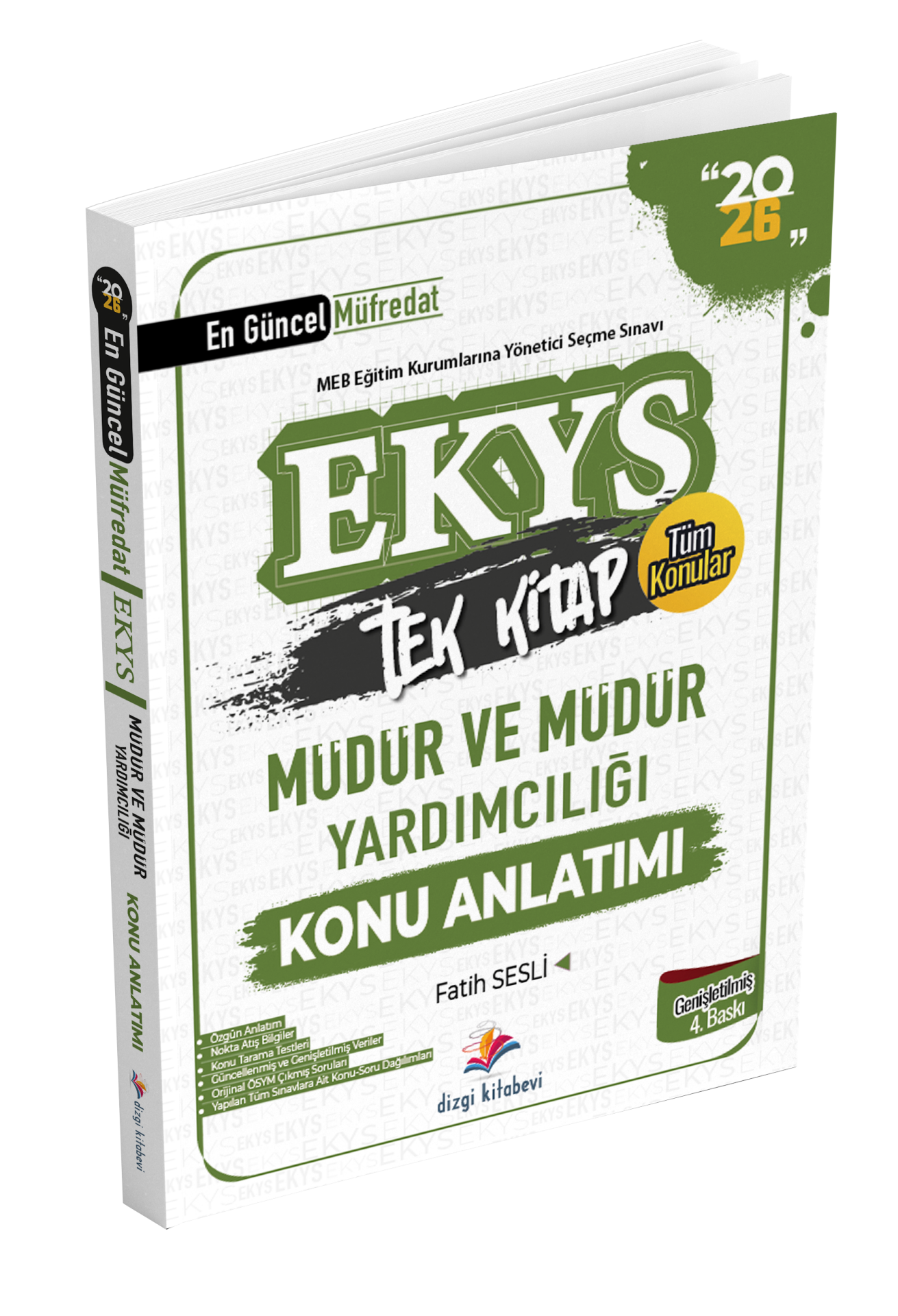 Dizgi Kitap 2026 MEB EKYS Müdür ve Müdür Yardımcılığı Konu Anlatımı Fatih Sesli Genişletilmiş 4. Baskı
