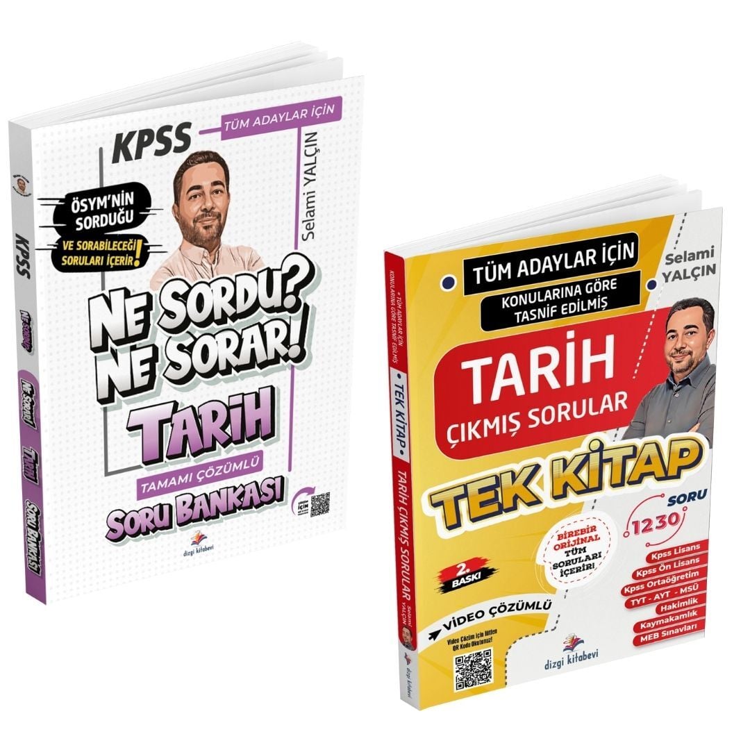 Dizgi Kitap 2026 Ne Sordu Ne Sorar Tüm Adaylar İçin KPSS Tarih PDF Çözümlü Soru Bankası ve Çıkmış Sorular Seti Selami Yalçın