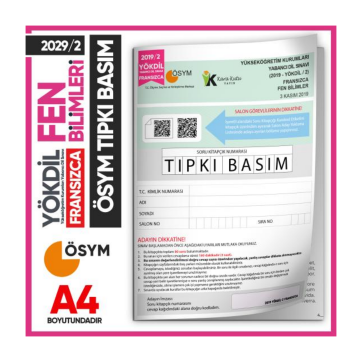 2019/2 YÖKDİL Fransızca Fen Bilimleri ÖSYM Çıkmış Soru Tıpkı Basım Deneme Kitapçığı Türkiye Geneli İnformal Yayınları