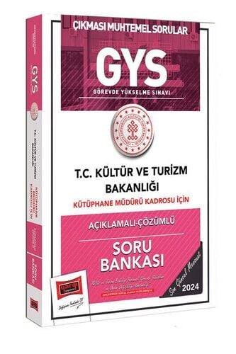 2024 GYS Kültür ve Turizm Bakanlığı Kütüphane Müdürü Kadrosu İçin Açıklamalı Çözümlü Soru Bankası Yargı Yayınları